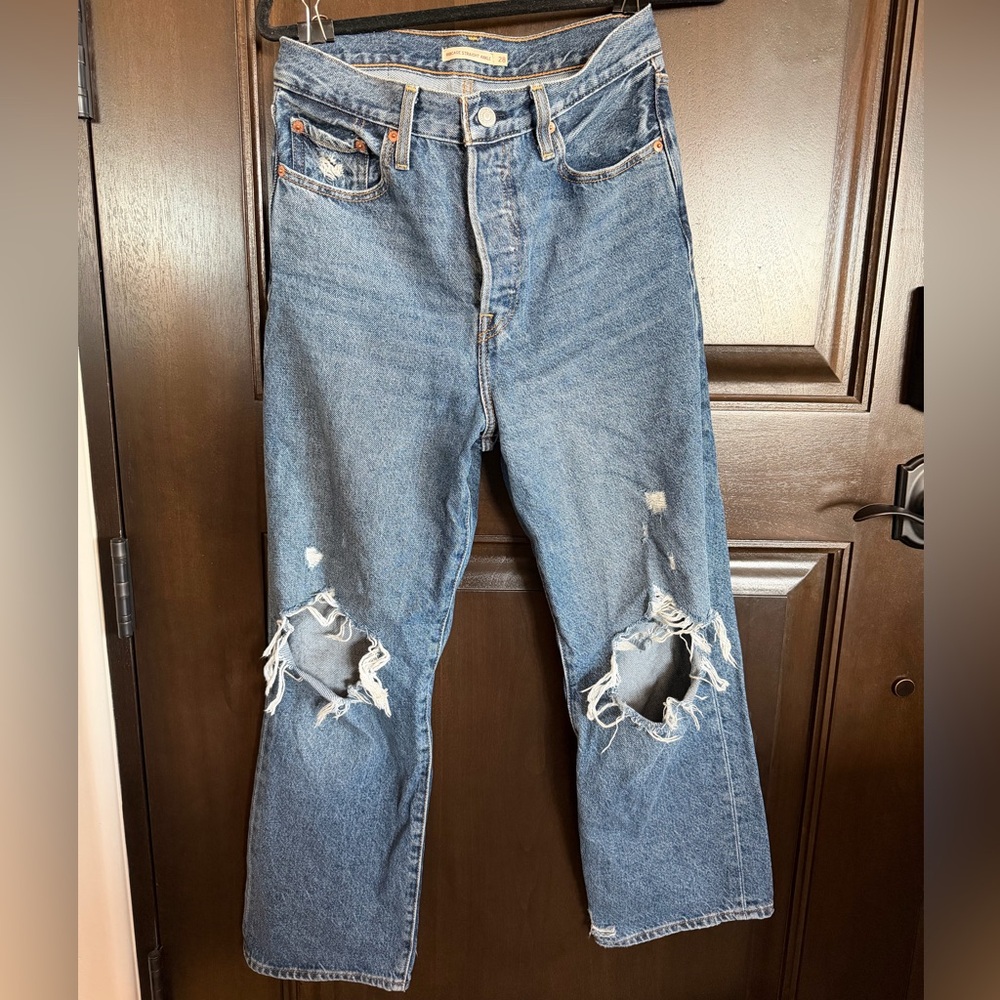 Levi’s ribcage straight ankle jeans 100% cotton